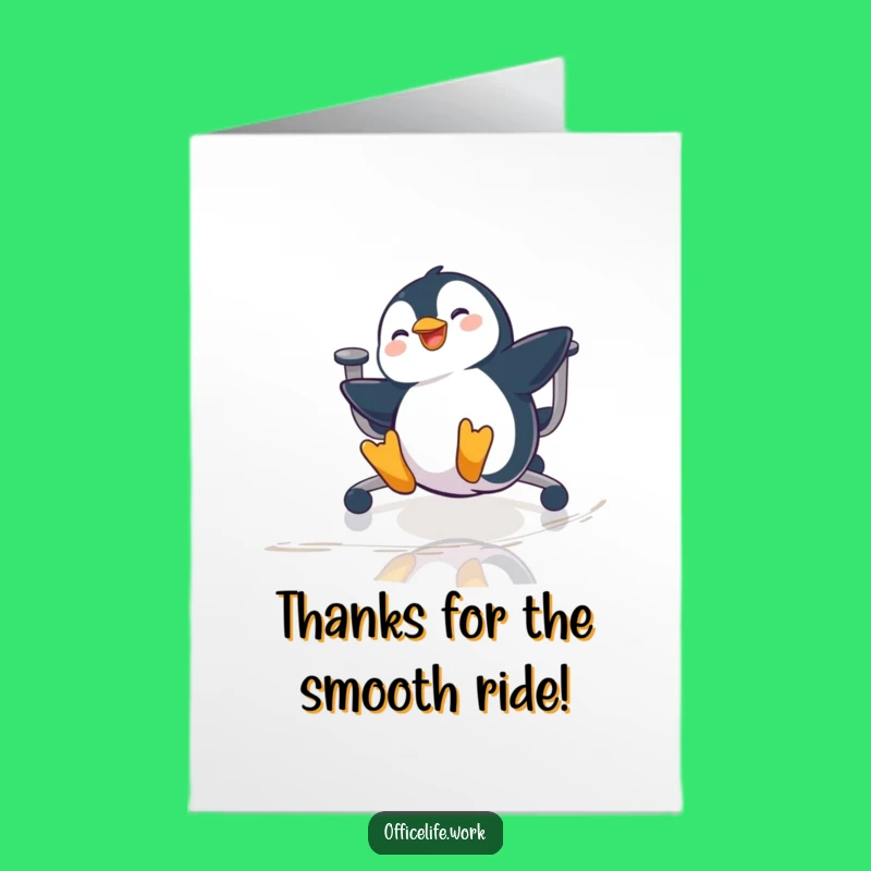 Free Printable Penguin Thank You Card - Humorous Downloadable Office Gratitude Gift